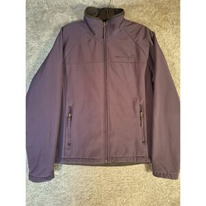 Free Country Mens Softshell Fleece Lined Jacket Purple Medium Full Zip Raglan